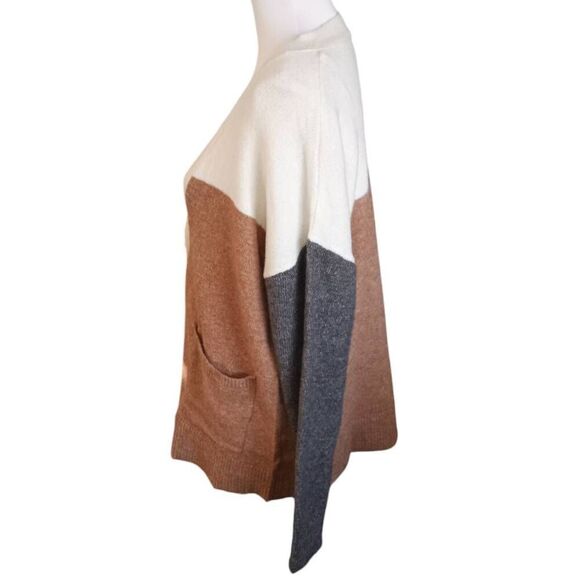 RED DRESS BOUTIQUE COZY COFFEE SHOP CARDIGAN GRAY, TAN, & CREAM SZ.M EUC.  WORN - Picture 4 of 8